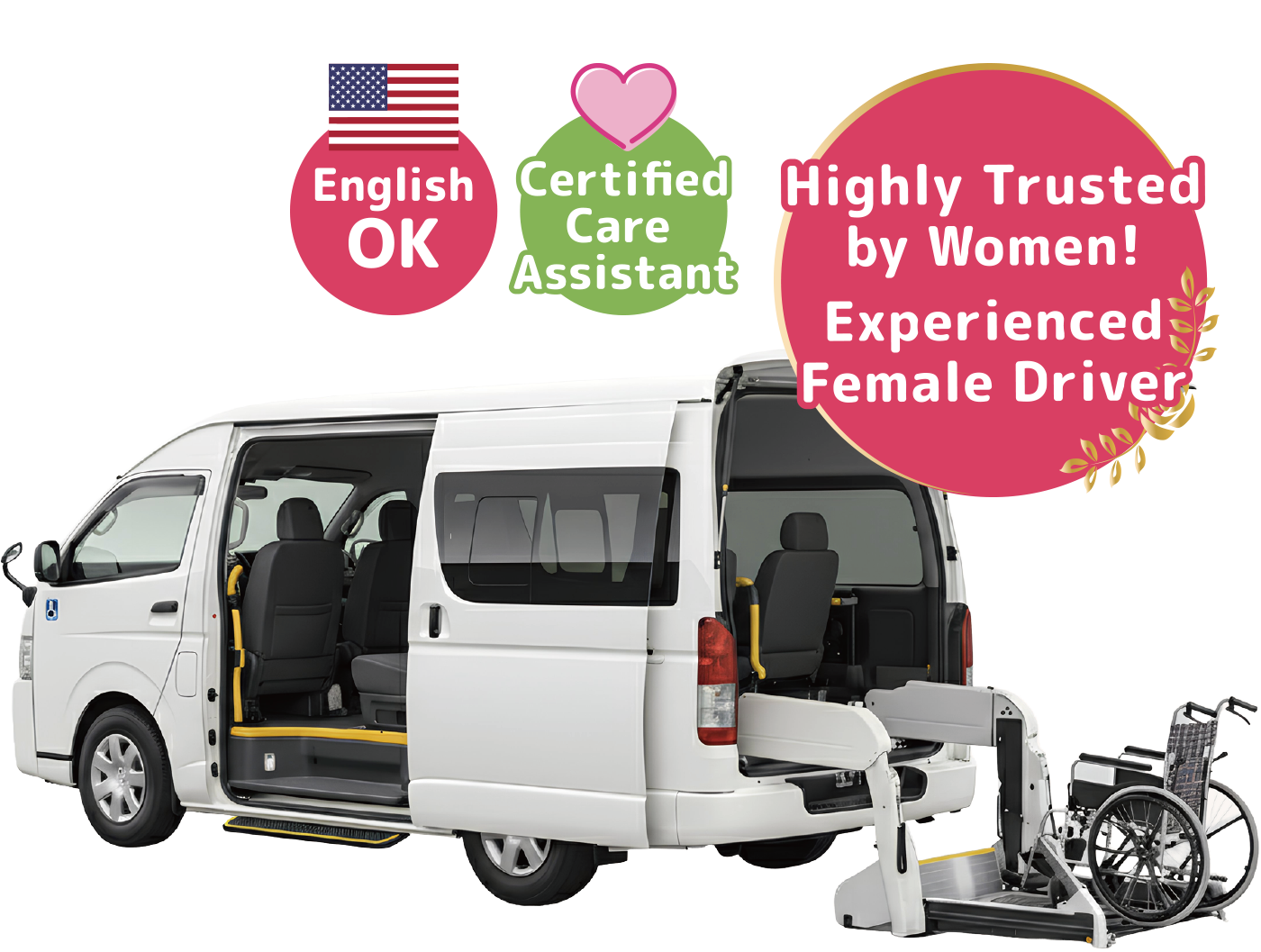 English OK<br />
Certified Care Assistant<br />
🌸 Highly Trusted by Women!<br />
🌸 Experienced Female Driver